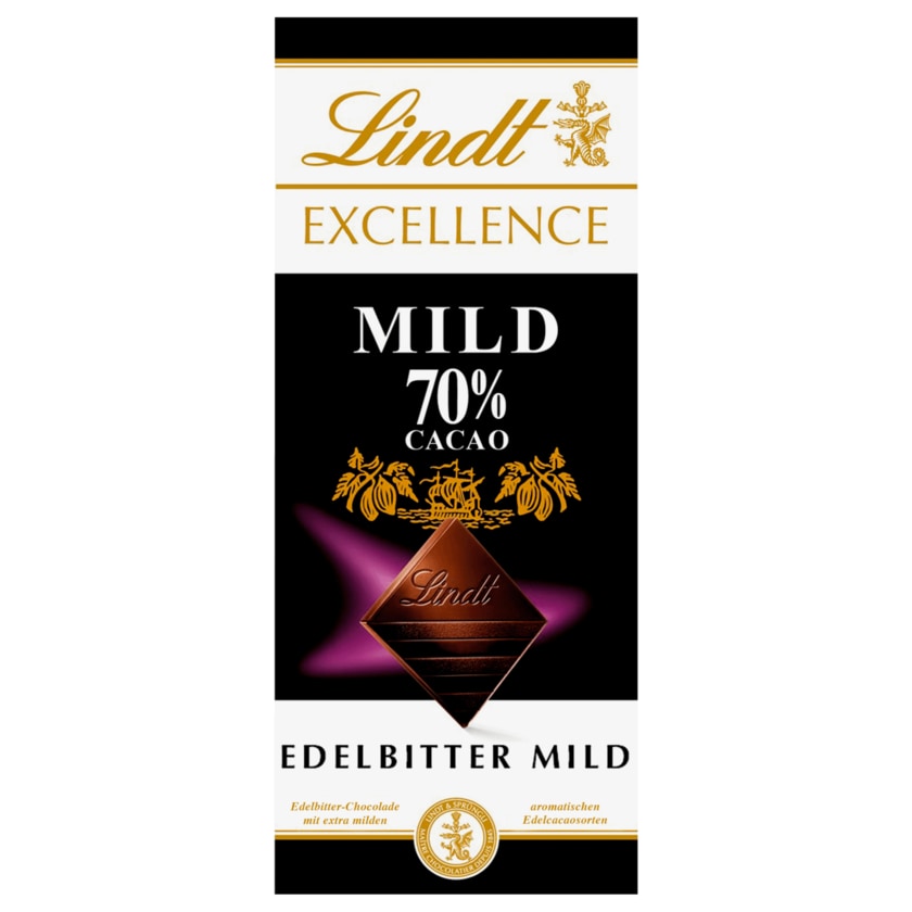 Lindt Excellence Schokolade Edelbitter mild 70% Cacao 100g